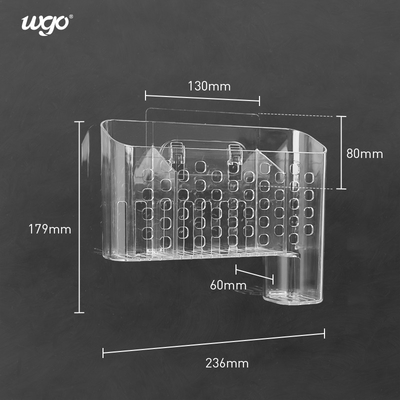 Canestro di plastica della scrivania di Holder For Kitchen del carrello del bagno del supporto libero della parete di danno