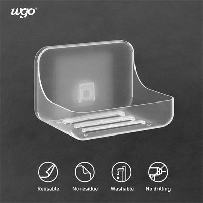 Supporto autoadesivo del sapone di 120mm del bagno del porta-sapone del percolato fissato al muro del supporto