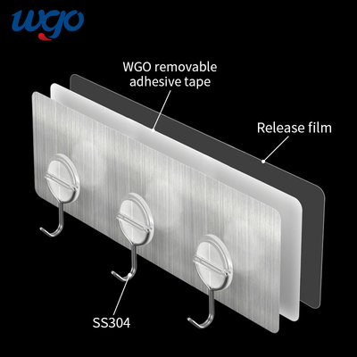 Ganci sopportanti massimi dell'asciugamano di acciaio inossidabile del supporto 6kg dell'asciugamano del gancio di WGO 3