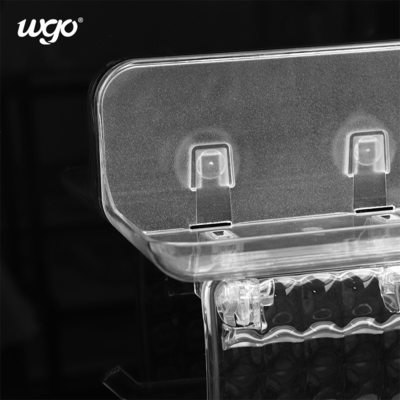 Plastica trasparente della ferrovia della doccia del supporto del porta-sapone del bagno di WGO per l'asciugamano di carta