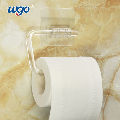 Il bagno autoadesivo del supporto della parete mette il chiaro supporto del supporto del rotolo della carta igienica