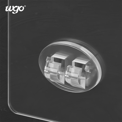 Dispositivo appiccicoso trasparente dello scaffale di Adhesive Strips Wire del carrello della doccia del fermaglio di WGO