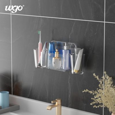 ampia aspirazione autoadesiva della parete del supporto dello spazzolino da denti del supporto di tazza dello spazzolino da denti di 32cm WGO