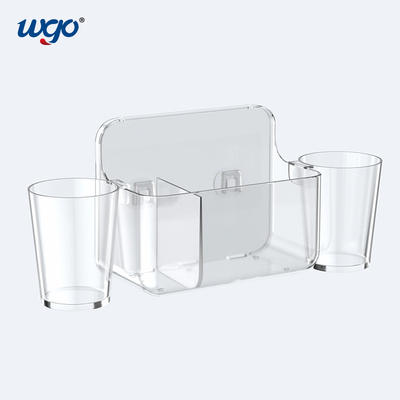 ampia aspirazione autoadesiva della parete del supporto dello spazzolino da denti del supporto di tazza dello spazzolino da denti di 32cm WGO