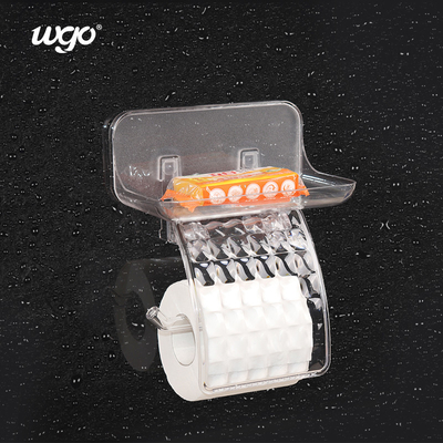 Dispenser per carta igienica a parete trasparente WGO Dispenser a rotolo di tessuto con scaffale per telefono