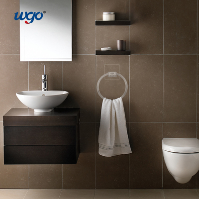 PC Materiale Bagno Lavabile Chiaro Tenitore anello asciugamano Adesivo ISO9001 160mm di diametro