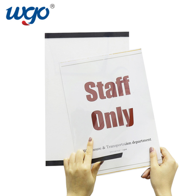 A4 materia plastica del segno di 297mm x di 210mm del supporto della radura fissata al muro del ODM